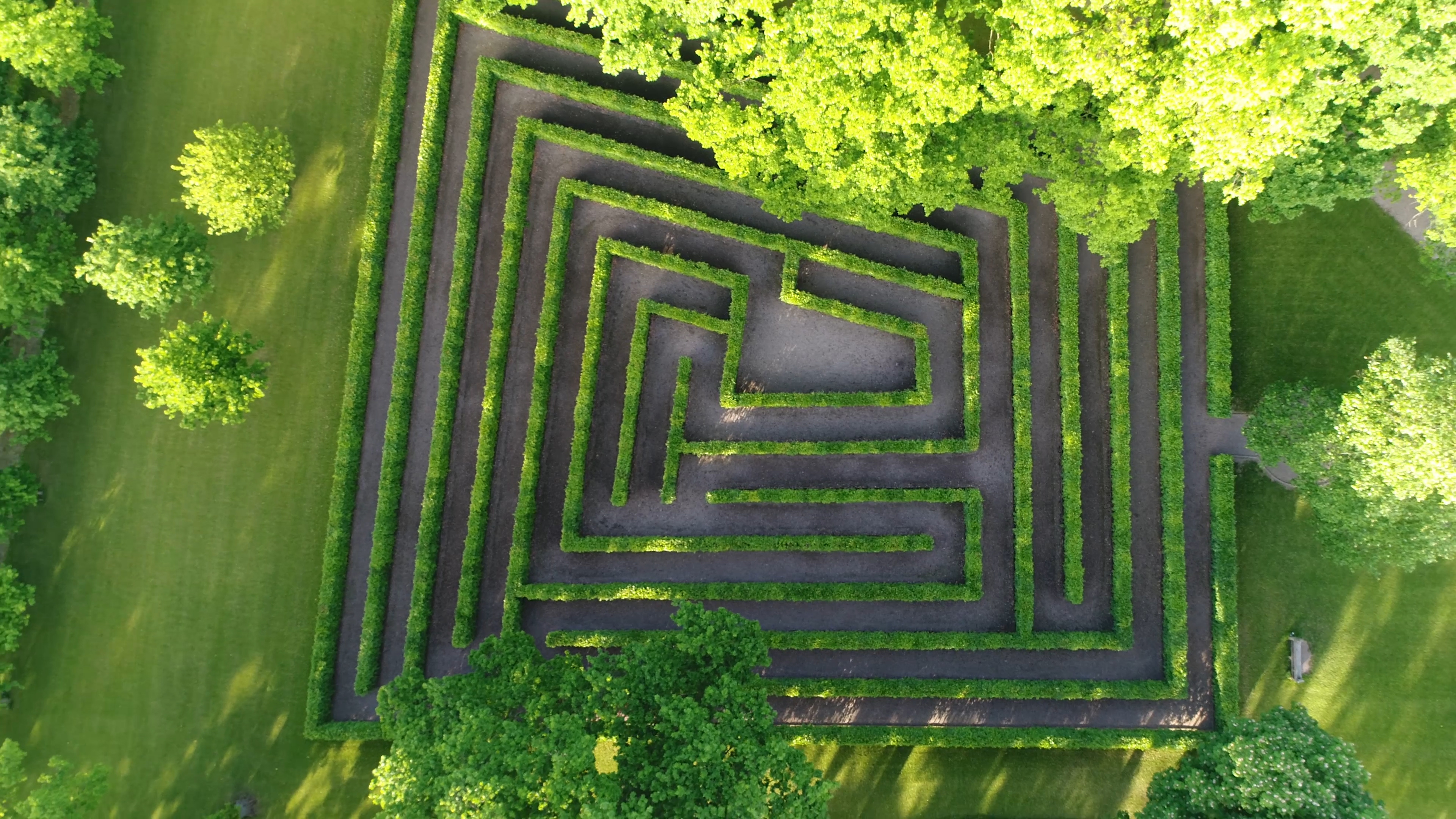 Garden Maze, Aerial View