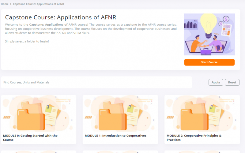 AFNR High School Capstone Course STEM Fuse