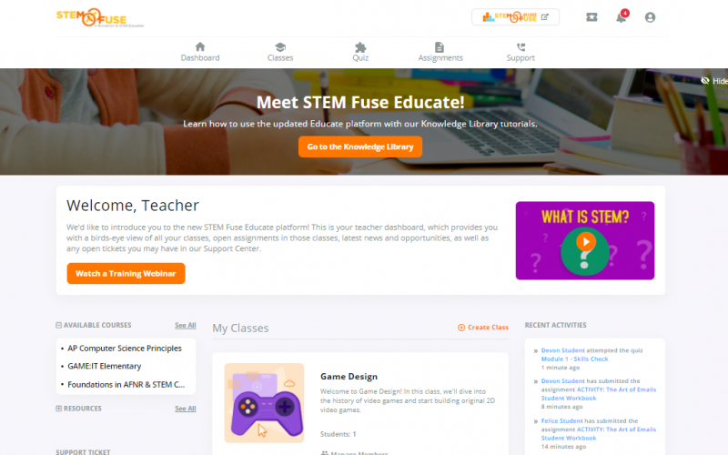 STEM Curriculum Elementary, Middle, & High School STEM Fuse