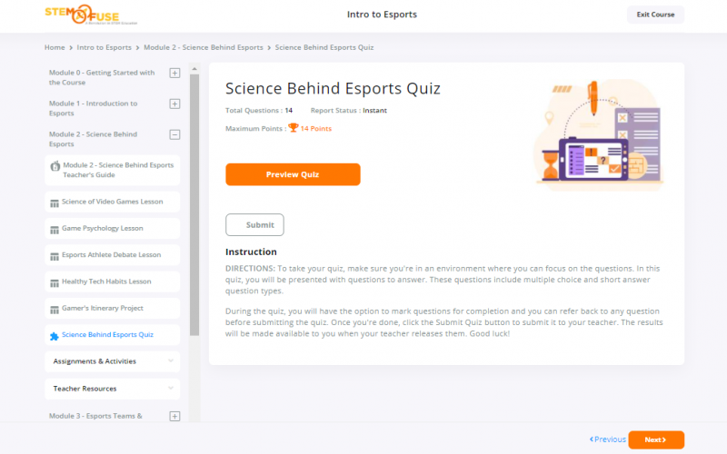 Esports Curriculum Intro to Esports STEM Fuse